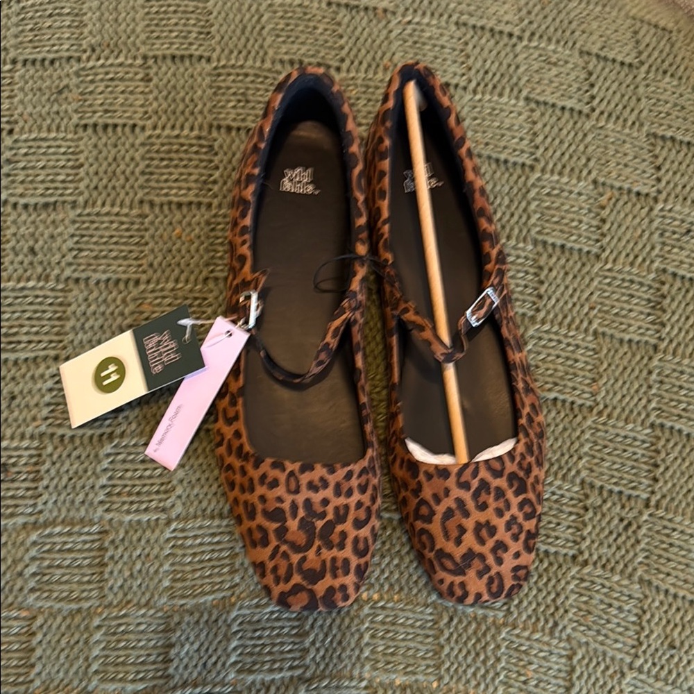 Leopard Print Mary Jane Flats